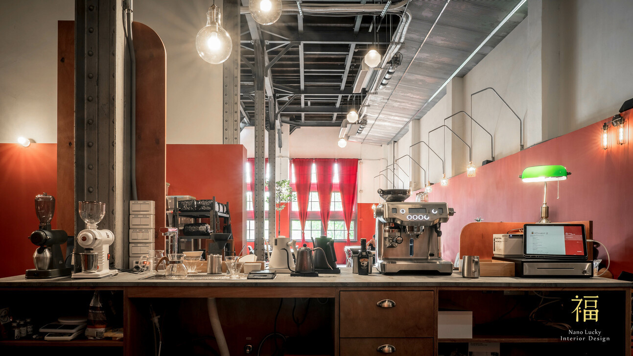 國王蝴蝶秘密基地roicafe咖啡廳-工作吧檯設計｜小福砌商業咖啡廳空間設計